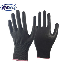 NMSAFETY 18 gauge ANSI cut A4 cut resistant gloves work  PU coating breathable flexible glove
